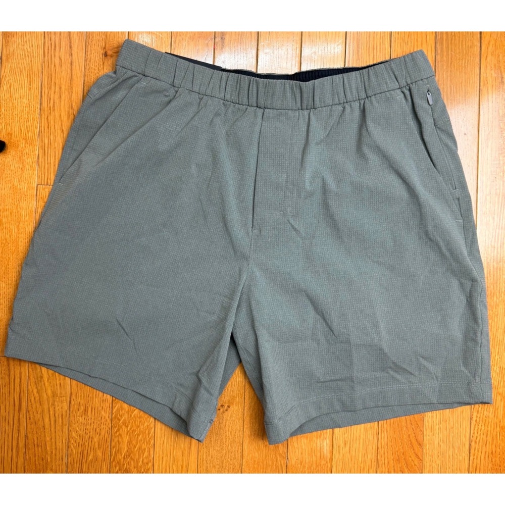 Lululemon Mens ABC Pull-On Short 7 WovenAir Grey Classic Fit LM7BNQS Size L NEW - Picture 2 of 8
